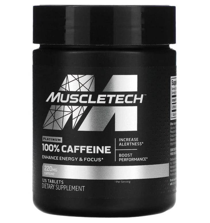 Muscletech Platinum 100% Caffeine (125 Tablets)