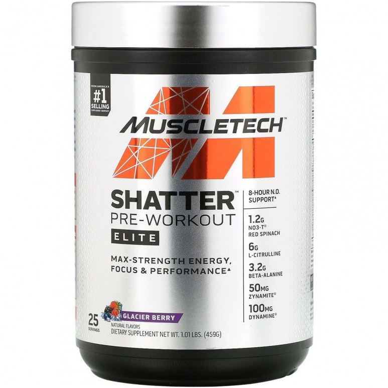 MuscleTech Shatter Pre-Workout Glacier Berry (459g)