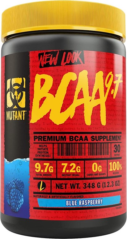 Mutant BCAA 9.7 Supplement BCAA Powder with Micronized Amino Energy Support Stack Blue Raspberry