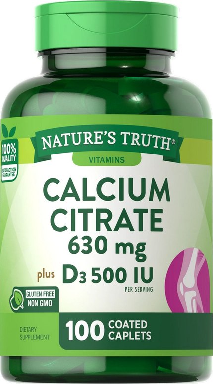 Nature&#039;s Truth Calcium Citrate +D (100 Tablets)