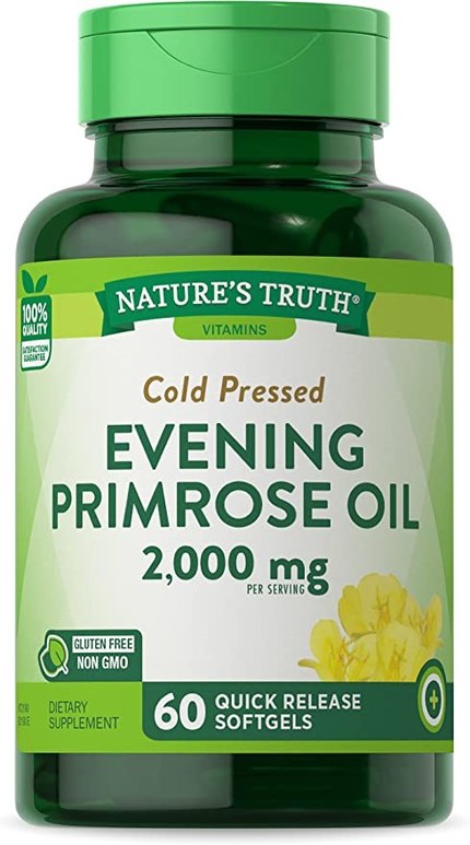 Nature&#039;s Truth Cold Pressed Evening Primrose Oil 1000 mg Capsules, 60 Count
