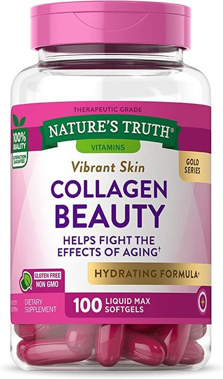 Nature&#039;s Truth Collagen Beauty Supplement 100 Liquid Max Softgels