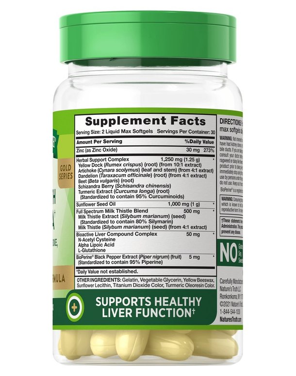 Nature&#039;s Truth Liver Health Formula (60 Tablets) 2