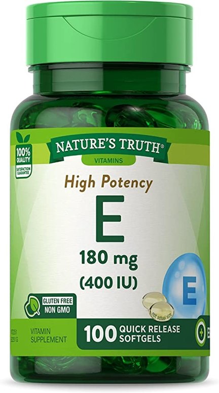 Nature&#039;s Truth Vitamin E Capsules 400 IU 100 Softgels