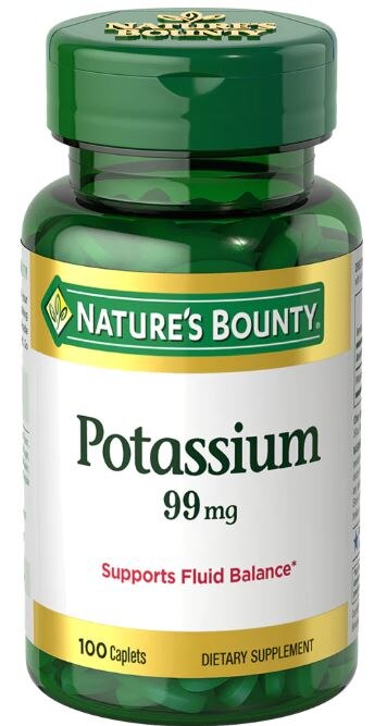 Natures Bounty Potassium Gluconate 99mg (100 Caplets)