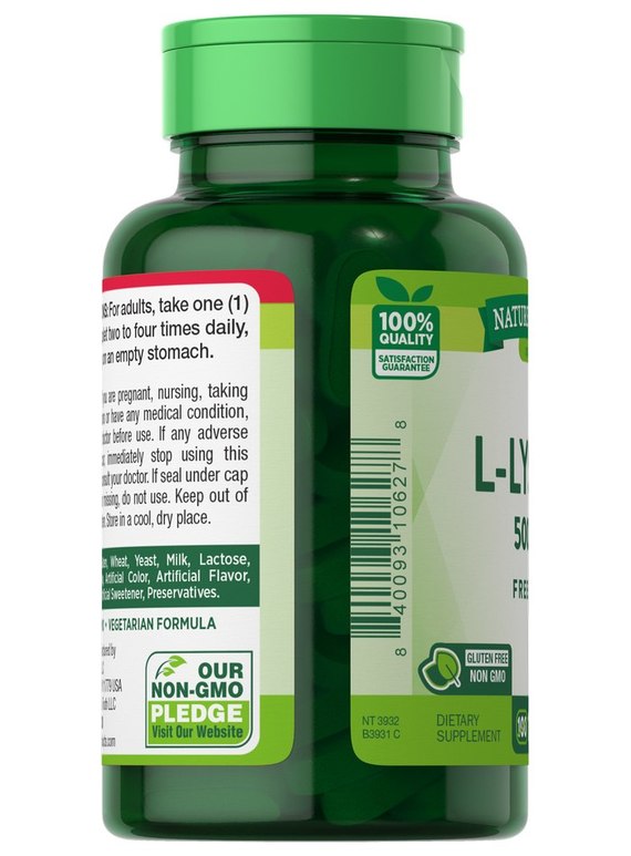 Nature&#039;s Truth L-LYSINE 500mg (130 Tablets) 4
