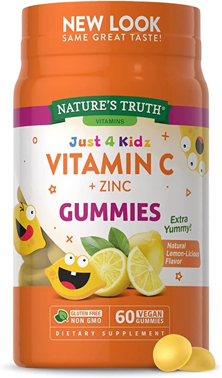 Natures Truth Vitamin C Gummies for Kids with Zinc 60 Count