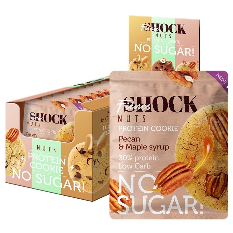 Fitness Shock Protein Cookie Nuts Maple Syrup