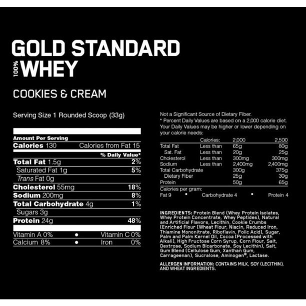 Optimum Nutrition Gold Std 100% Whey C&C 5lb 4/Cs 4