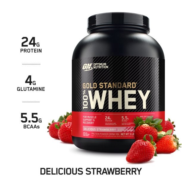 Optimum Nutrition Gold Standard 100% Whey Delicious Strawberry (5lbs) 2
