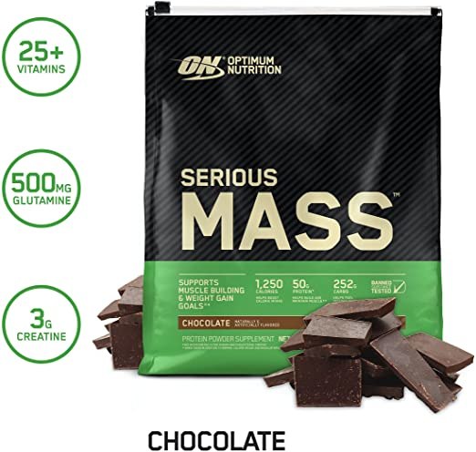 Optimum Nutrition Serious Mass Chocolate (12lbs) 2