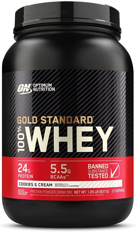 Optimum Nutrition Gold Standard 100% Whey Protein Powder, Cookies & Cream