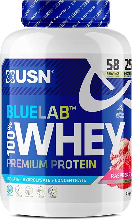 USN Premium Whey Protein Powder: USN Blue Lab Whey Raspberry 2 kg