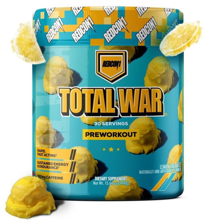 Redcon1 - Total War Pre-Workout Lemon Italian Ice, 30 servings