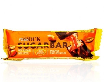 FitnesShock Protein Bar Peanut Salt Caramel - protein bar without sugar with stevia