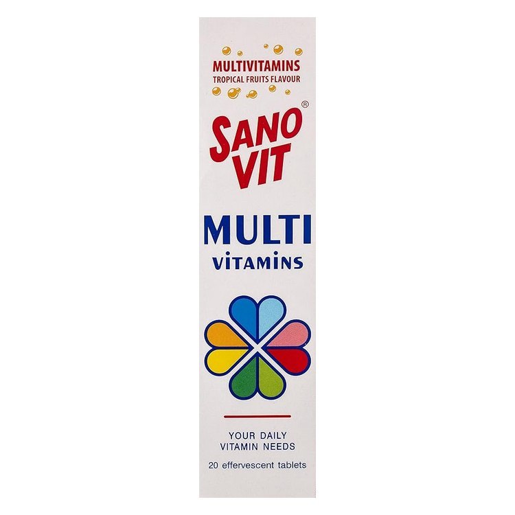 Sano Vit Multivitamins Tropical Fruits Flavour (20 Tablets) 2