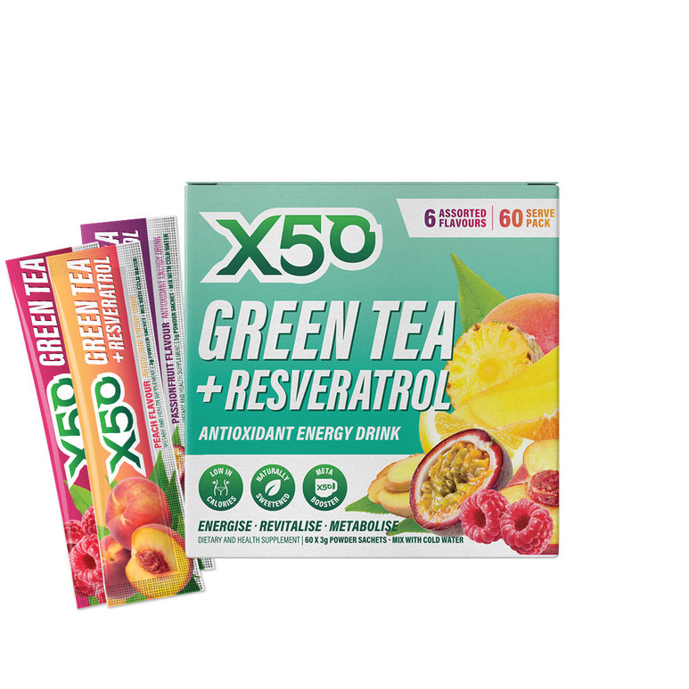 Tribeca Health X50 Green Tea Assorted (60 Pack)