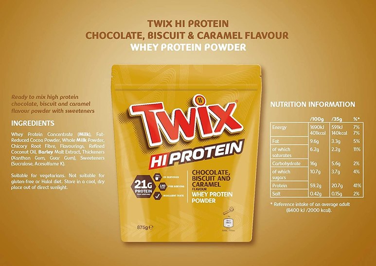TWIX Hi-Protein Chocolate, Bisquit and Caramel (875g) 4