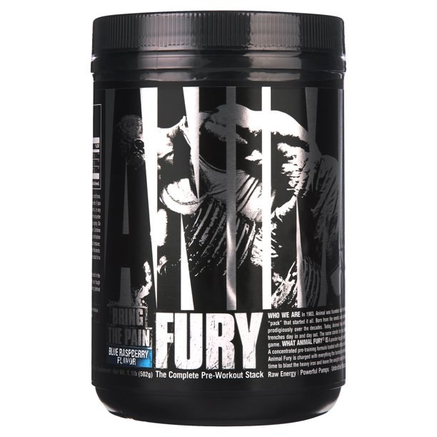 Universal Nutrition Animal Fury 491.7g Blue Raspberry 7