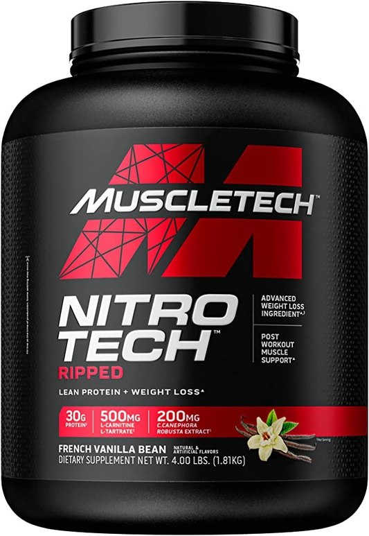 MuscleTech Protein Powder for Weight Loss Nitro-Tech Ripped