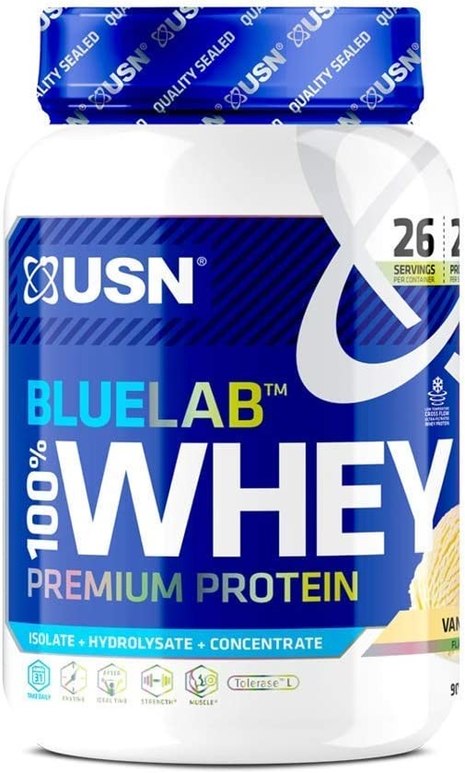 Premium Whey Protein Powder: USN Blue Lab Whey Vanilla 908 g
