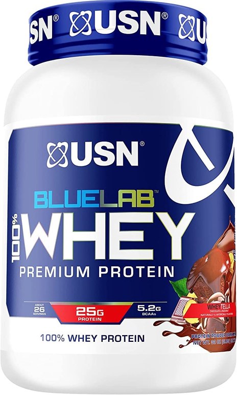 USN Supplements BlueLab 100 Percent Whey Protein Powder, Wheytella